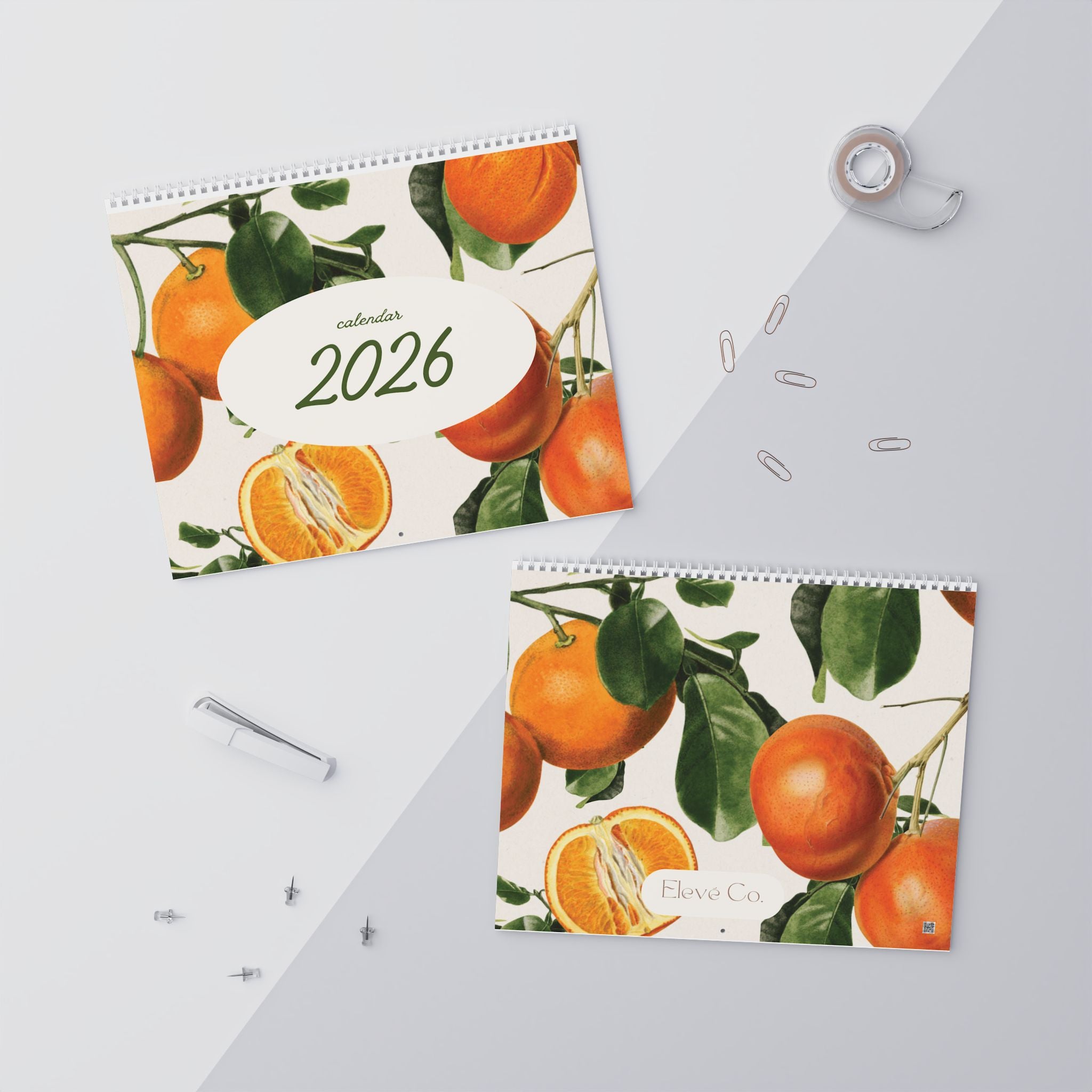 Botanical Fruit Wall Calendar 2026