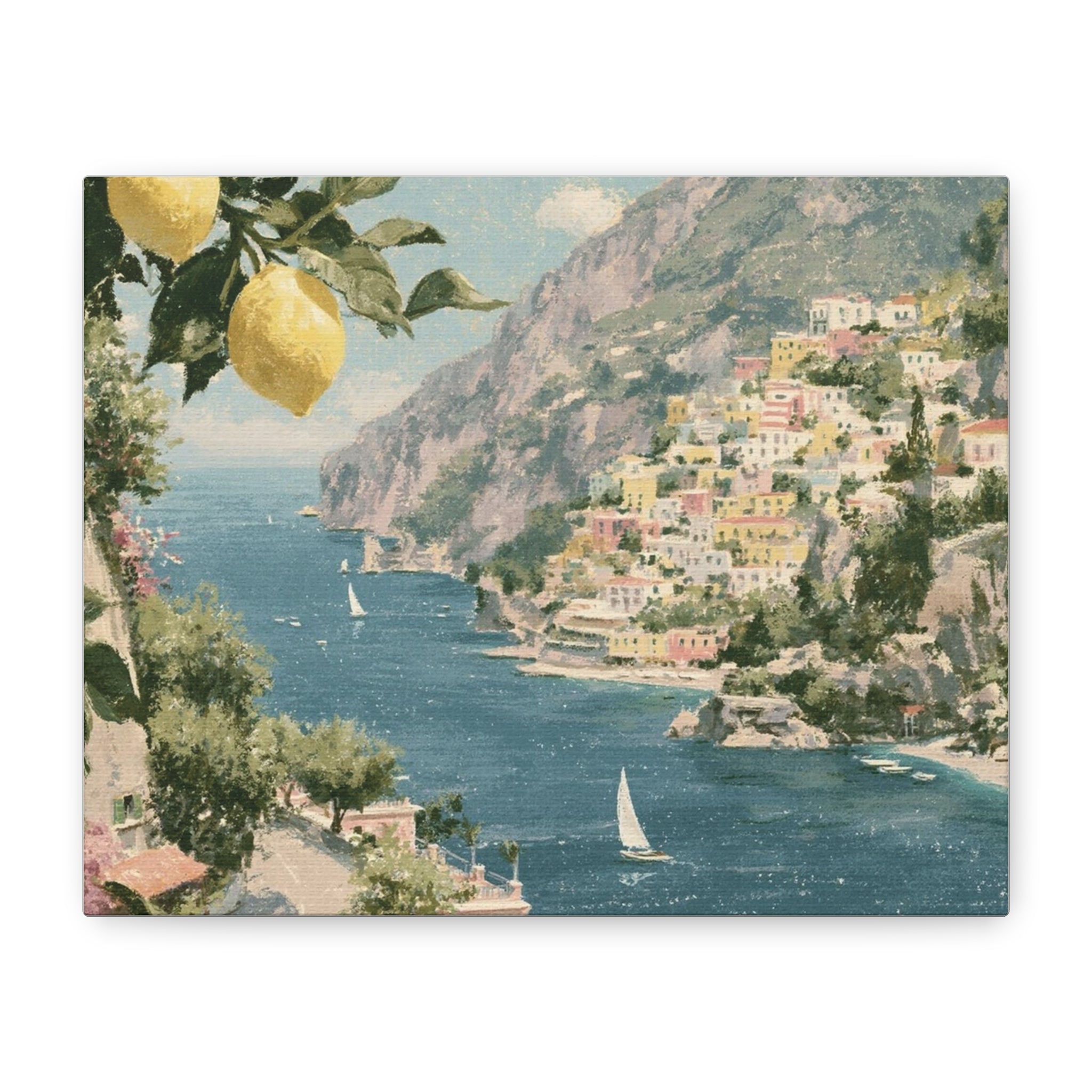 Italian Riviera Art Canvas Stretched, 1.25"