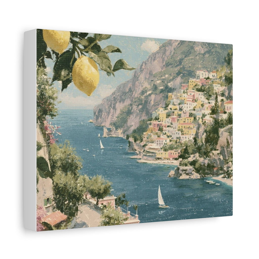 Italian Riviera Art Canvas Stretched, 1.25"